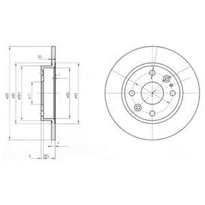 Тормозные диски Delphi BG2803