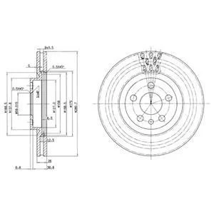 Гальмівні(тормозні) диски Delphi BG2844