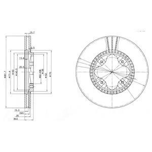 Гальмівні(тормозні) диски Delphi BG3063