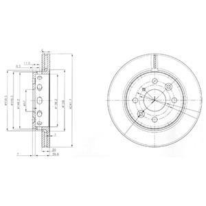 Гальмівний диск Delphi BG3074