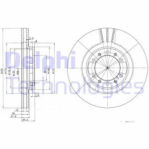 Диск тормозной Delphi BG3099 (фото 1)