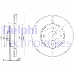 Диск гальмівний Delphi BG3393