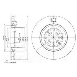 Тормозной диск Delphi BG3529