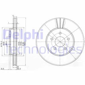 Тормозной диск Delphi BG3537C (фото 1)