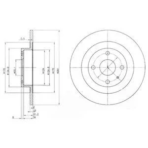 Диск тормозной Delphi BG3556