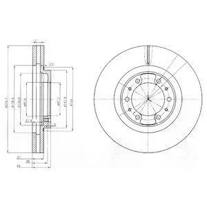Гальмівний диск Delphi BG3586