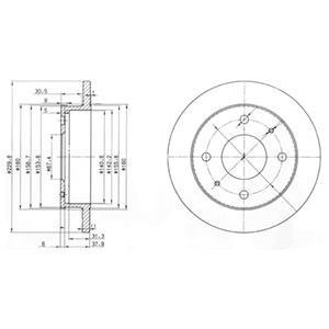 Тормозные диски Delphi BG3618