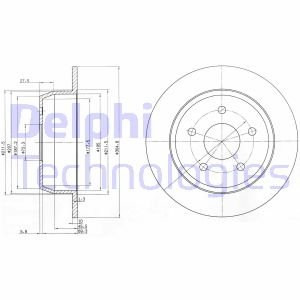 Диск гальмівний задній Delphi BG3660