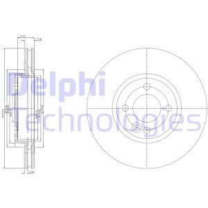 Диск гальмівний Delphi BG3661C