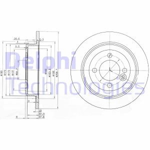 Диск гальмівний Delphi BG3662C