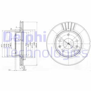 Диск гальмівний Delphi BG3702C