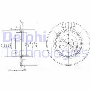 Диск тормозной Delphi BG3702C