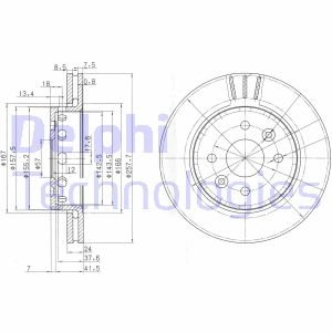 Диск гальмівний Delphi BG3803