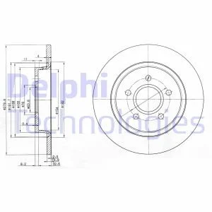 Фото диск гальмівний Delphi BG3897C Диск гальмівний Delphi BG3897C