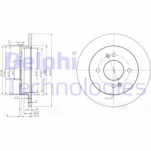 Диск гальмівний Delphi BG3981C (фото 1)