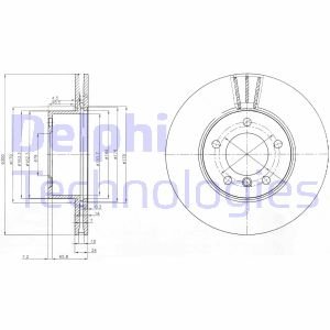 Диск тормозной Delphi BG3998C