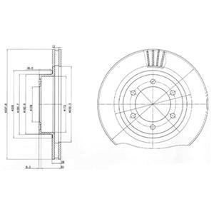 Гальмівні(тормозні) диски Delphi BG4052 (фото 1)