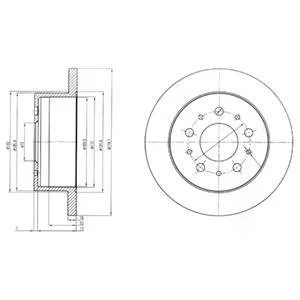 Фото гальмівний диск Delphi BG4061 Гальмівний диск Delphi BG4061