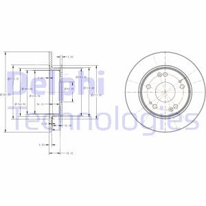 Диск тормозной Delphi BG4118C