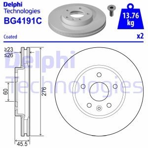 Диск тормозной Delphi BG4191C