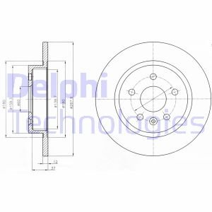 Диск тормозной Delphi BG4199C