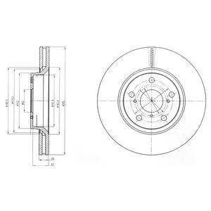 Гальмівні(тормозні) диски Delphi BG4236 (фото 1)