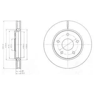 Гальмівні(тормозні) диски Delphi BG4248