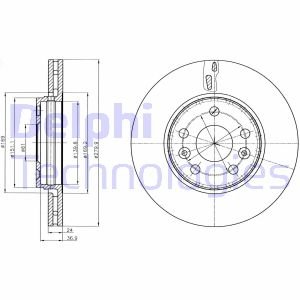 Диск тормозной Delphi BG4317C