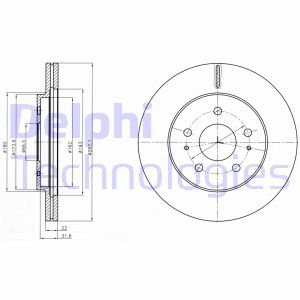 Диск гальмівний Delphi BG4326