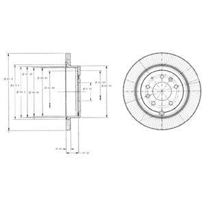 Диск тормозной зад. Mazda CX-7 2.3T 07- Delphi BG4336