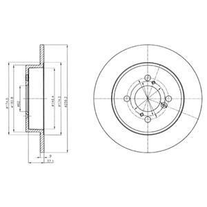 Диск тормозной Delphi BG4345