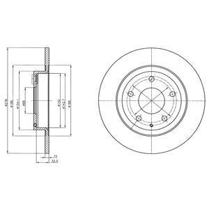 Диск тормозной Delphi BG4534C