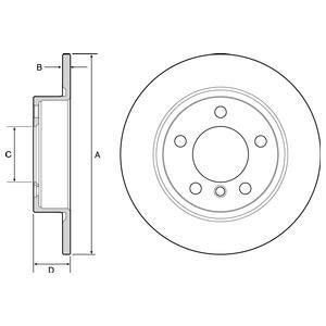 Тормозной диск MINI T. COUNTRYMAN/PACEMAN 10- Delphi BG4561C