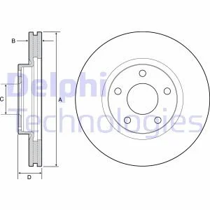 Диск гальмівний Delphi BG4562C