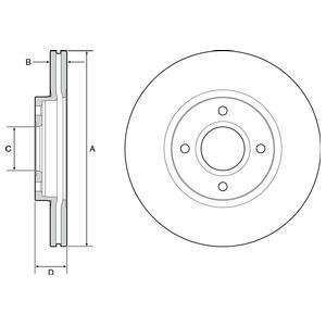 Диск гальмівний Delphi BG4569C