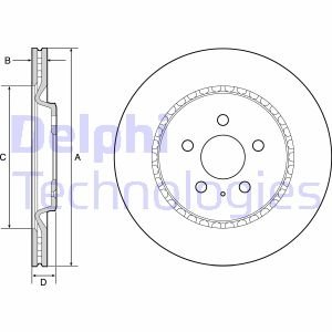 Диск тормозной Delphi BG4643C