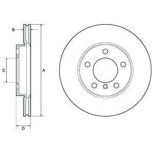 Тормозной диск Delphi BG4668C