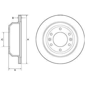 Диск тормозной Delphi BG4692C