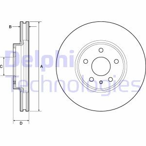 Гальмівний диск MONDEO V 14- Delphi BG4702C