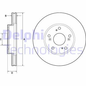 Диск тормозной Delphi BG4741C