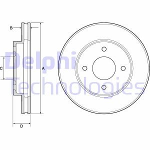 Диск тормозной Delphi BG4742C