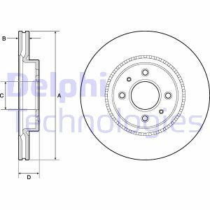 Диск тормозной Delphi BG4743C