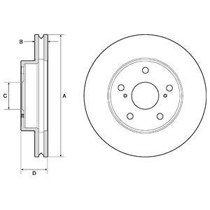 Диск тормозной Delphi BG4758C