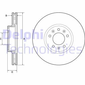 Тормозной диск Delphi BG4805C (фото 1)