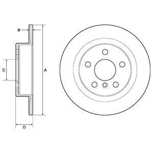 Тормозной дискTYL MINI COOPER 13- Delphi BG4812C