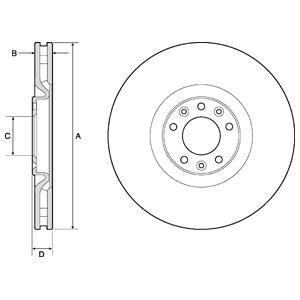 Диск тормозной Delphi BG4814C