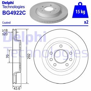 Диск тормозной Delphi BG4922C