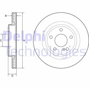 Диск гальмівний Delphi BG4927C