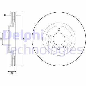 Диск гальмівний Delphi BG4944C