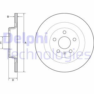 Диск тормозной VOLVO S90, V90, XC60 Delphi BG4950C